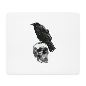 Crow Skull - Mouse Pad (horizontal) - white - Front
