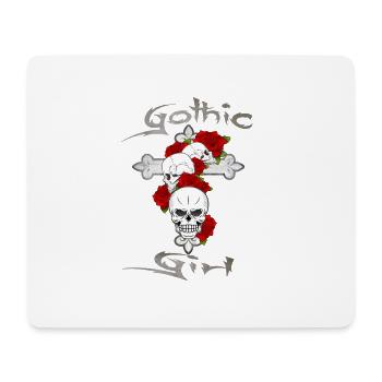 Gothic Girl - Mousepad (Querformat) - Weiß - Vorne
