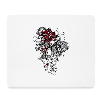 Schönheit u. Der Union Jack - Mousepad (Querformat) - Weiß - Vorne