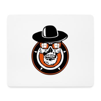 death head hat card poker games - Mouse Pad (horizontal) - white - Front