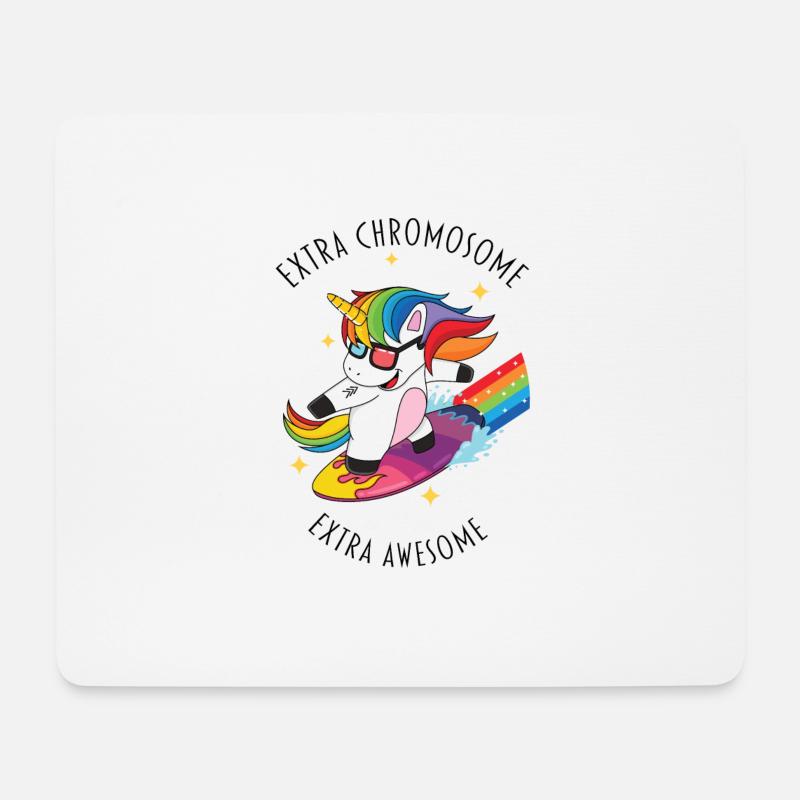 extra chromosome extra awesome - Mousepad (Querformat) - Weiß