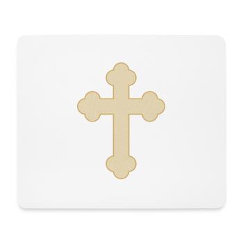Cross Cross Gold Pixel - Mouse Pad (horizontal) - white - Front