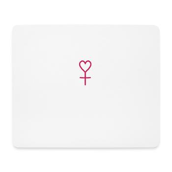 femme woman feminine pink - Mouse Pad (horizontal) - white - Front