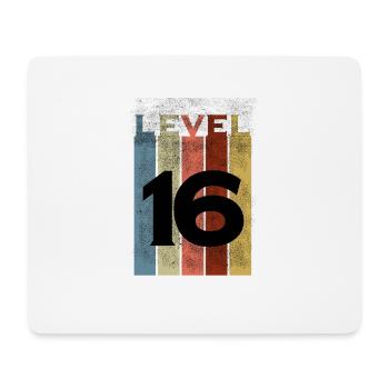 Niveau 16, chemise vintage pour les 16 ans - Tapis de souris (format paysage) - blanc - Devant