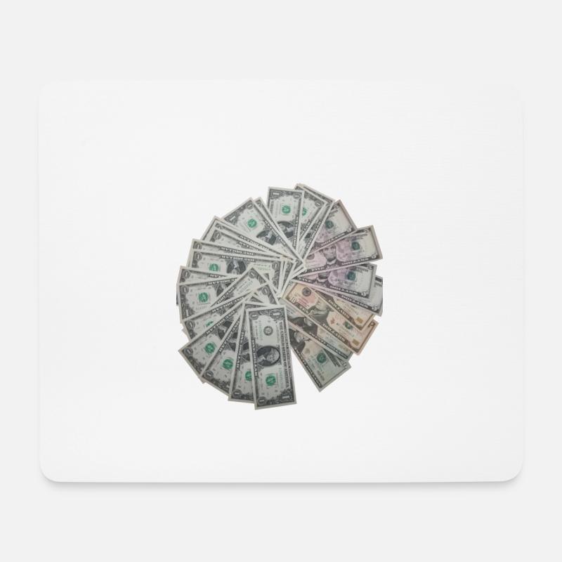 Money Geld - Mousepad (Querformat) - Weiß