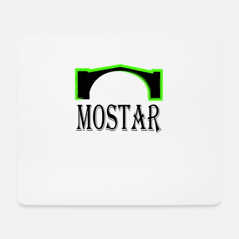 mostar black - Mousepad (Querformat) - Weiß