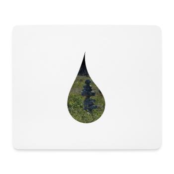 Entspannung im Tropfen - Mousepad (Querformat) - Weiß - Vorne