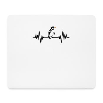 Heartbeat Penguin - Mouse Pad (horizontal) - white - Front