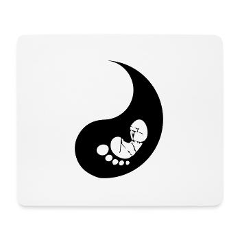 Baby half yin - Mouse Pad (horizontal) - white - Front