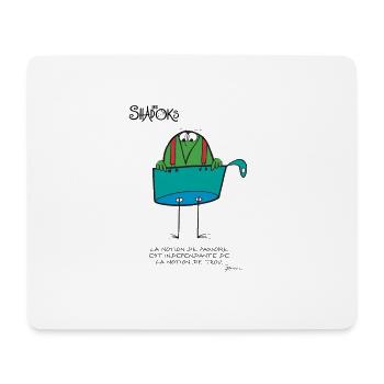 Pensée Shadokienne - Tapis de souris (format paysage) - blanc - Devant