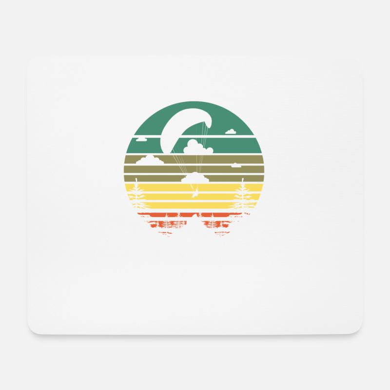 Gleitschirmfliegen - Mousepad (Querformat) - Weiß