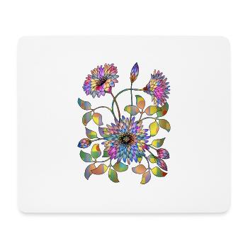 Fleurs - Tapis de souris (format paysage) - blanc - Devant