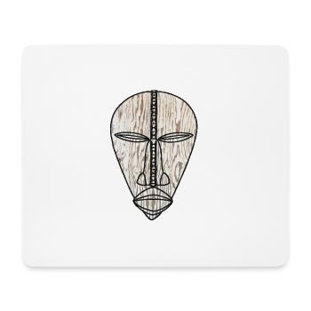 African mask - Mouse Pad (horizontal) - white - Front
