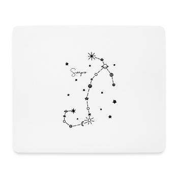 Scorpion / Scorpion, zodiaque, ciel, planètes - Tapis de souris (format paysage) - blanc - Devant