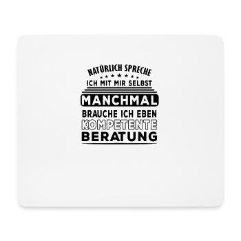 Selbstgespräche Psychologe Psychologie Geschenk - Mousepad (Querformat) - Weiß - Vorne
