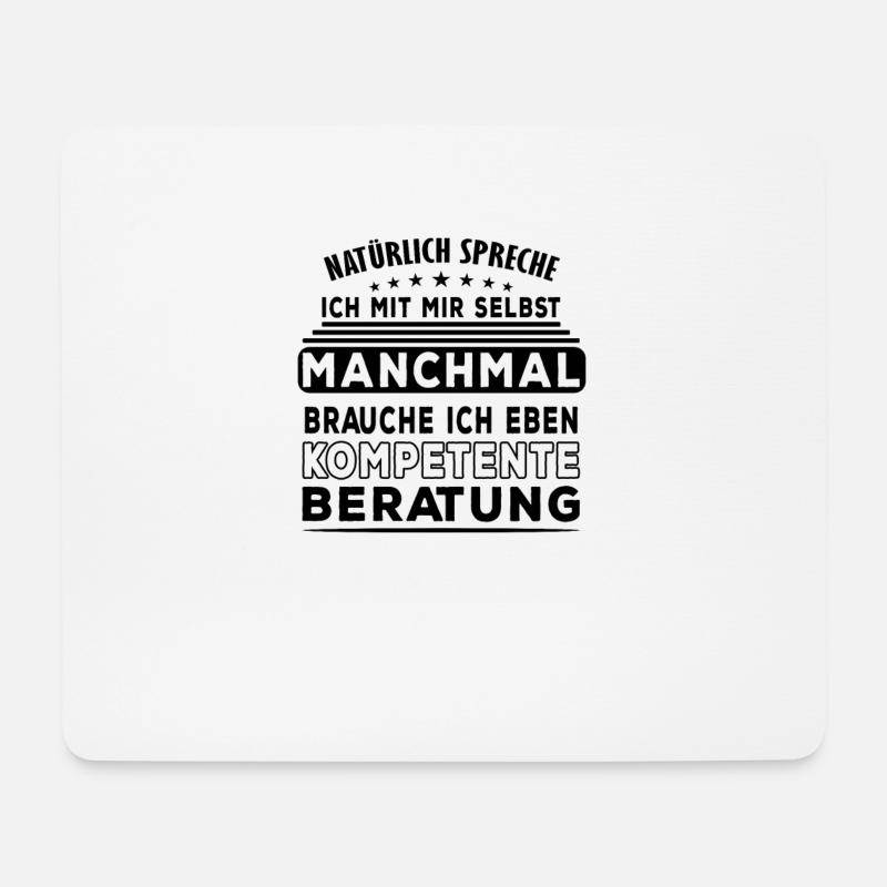 Selbstgespräche Psychologe Psychologie Geschenk - Mousepad (Querformat) - Weiß