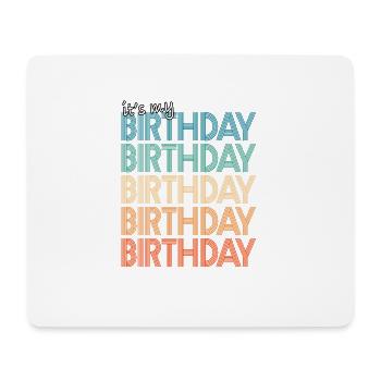 C'est mon anniversaire - Tapis de souris (format paysage) - blanc - Devant