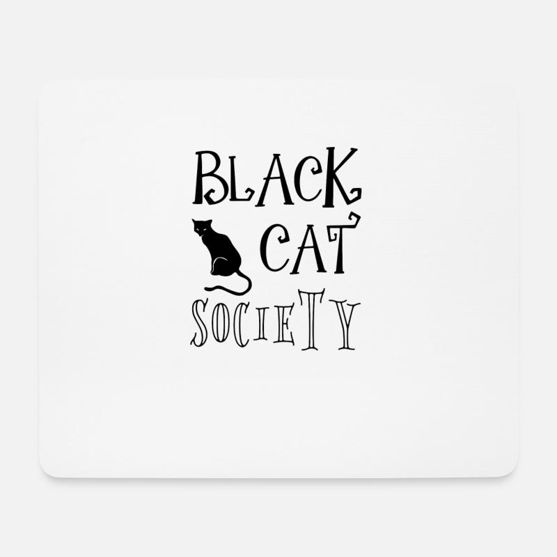 Black cat society - Mouse Pad (horizontal) - white