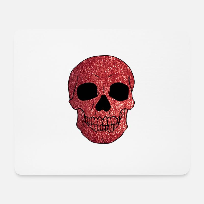 Totenkopf - Mousepad (Querformat) - Weiß