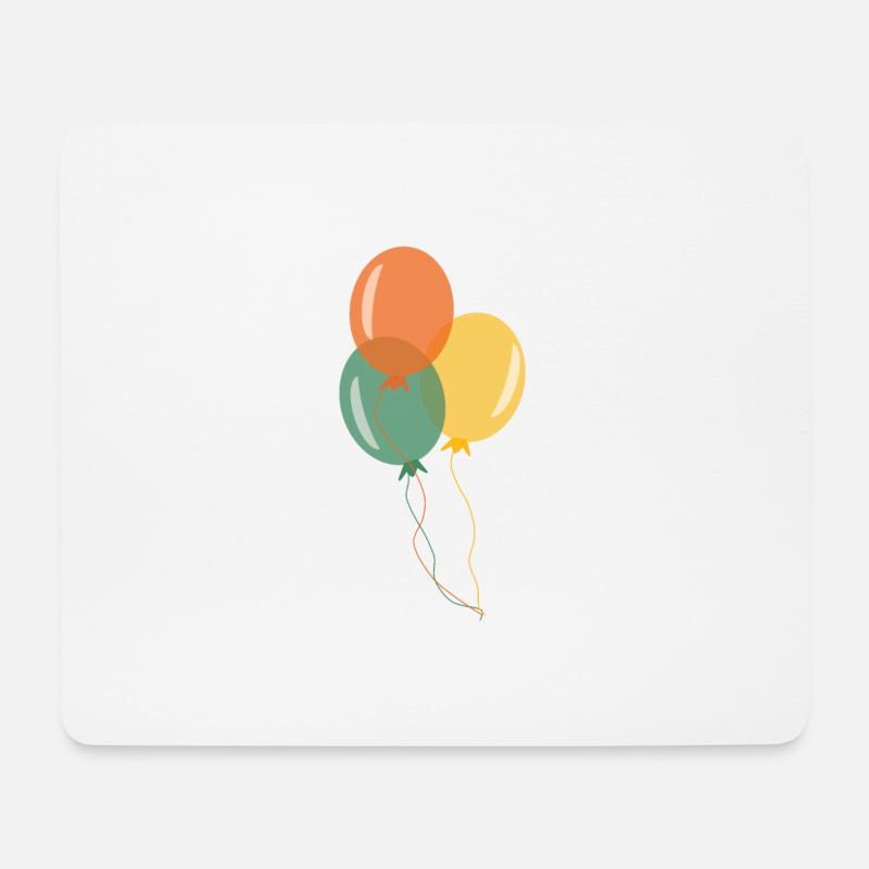 Bunte Luftballons - Mousepad (Querformat) - Weiß