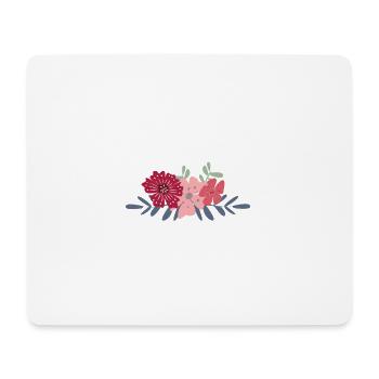 bouquet de fleurs - Tapis de souris (format paysage) - blanc - Devant