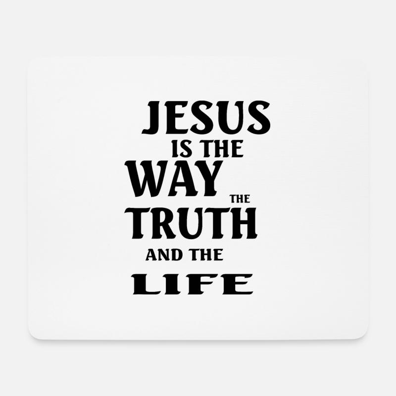 Jesus Christ God Faith - Mousepad (Querformat) - Weiß
