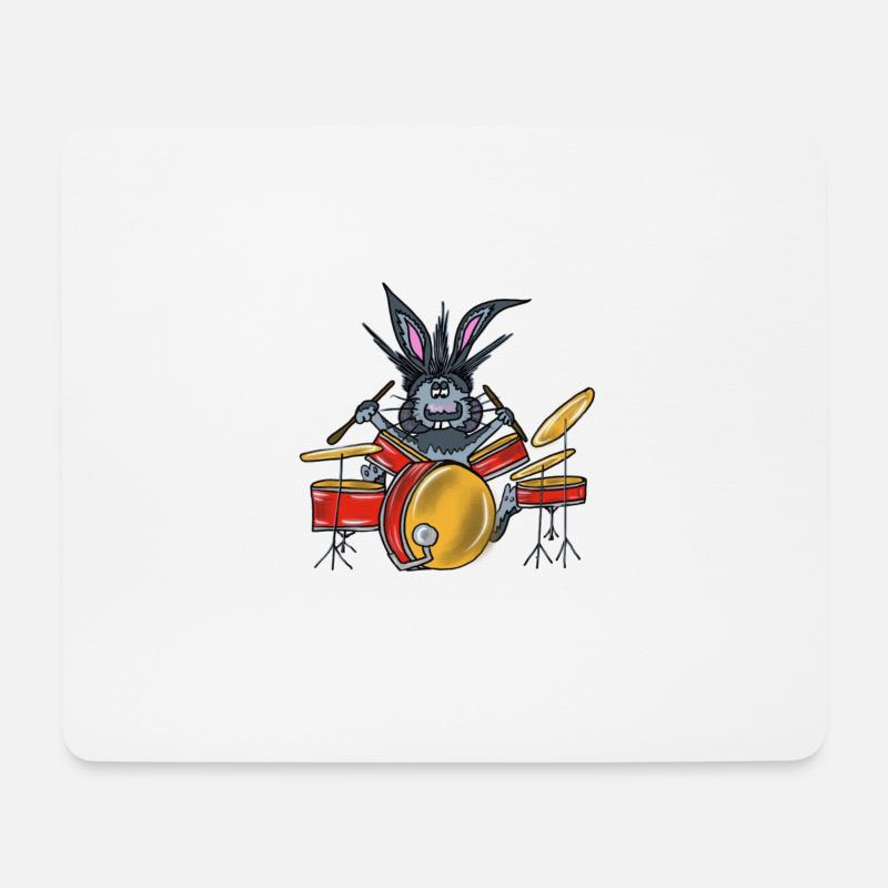 drums - Mouse Pad (horizontal) - white