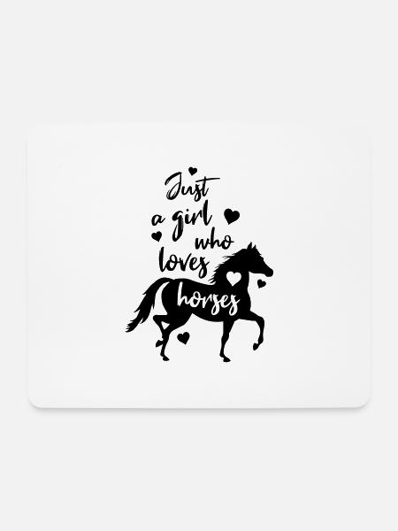 Pferde Liebe - Mousepad (Querformat) - Weiß