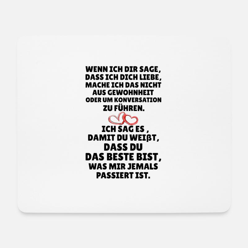 Liebeserklärung Beziehung Liebe Geschenk - Mousepad (Querformat) - Weiß