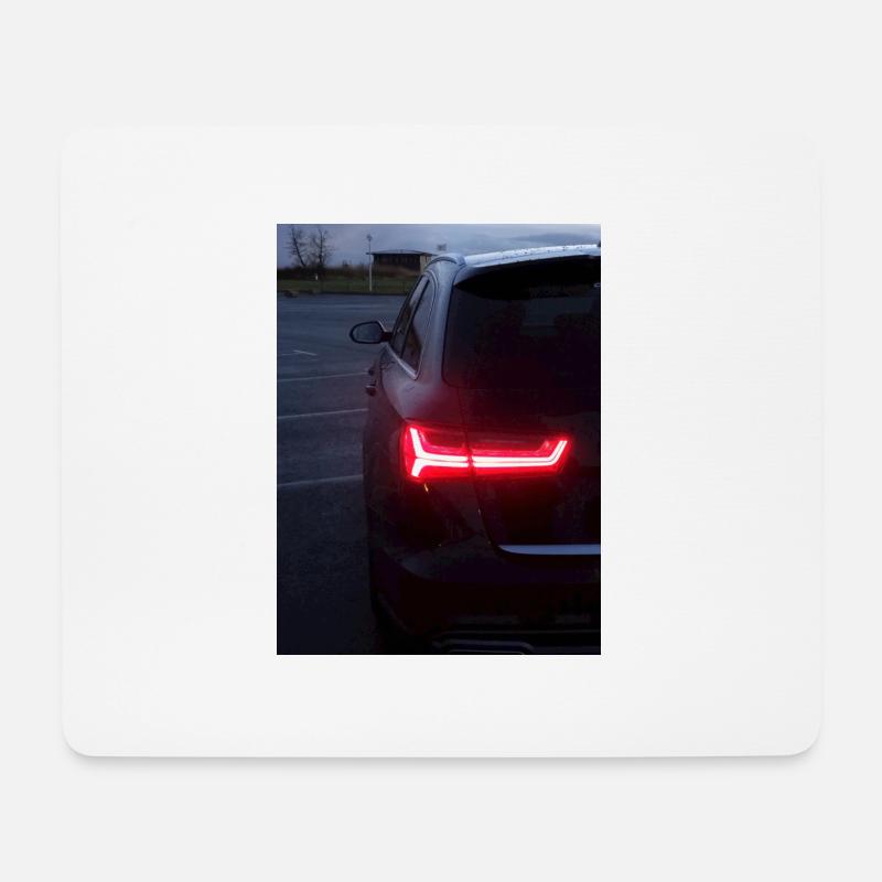 A6 Avant tail lights - Mousepad (Querformat) - Weiß