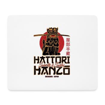 Hattori Hanzo Schwert und Japan Sushi Geschenk - Mousepad (Querformat) - Weiß - Vorne