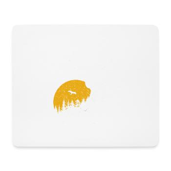 cerf - Tapis de souris (format paysage) - blanc - Devant