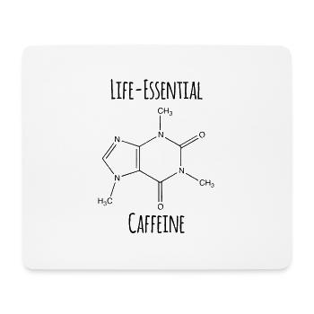 Caffeine is vital with chemistry formula - Mouse Pad (horizontal) - white - Front