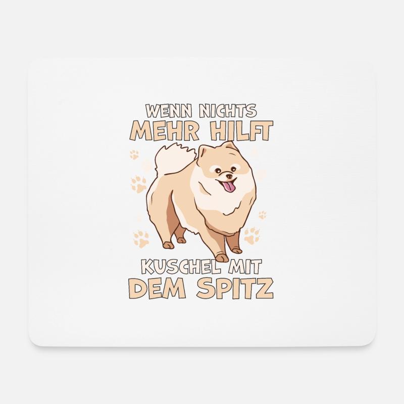 Spitz Hundebesitzer Hundeliebhaber Geschenkidee - Mousepad (Querformat) - Weiß
