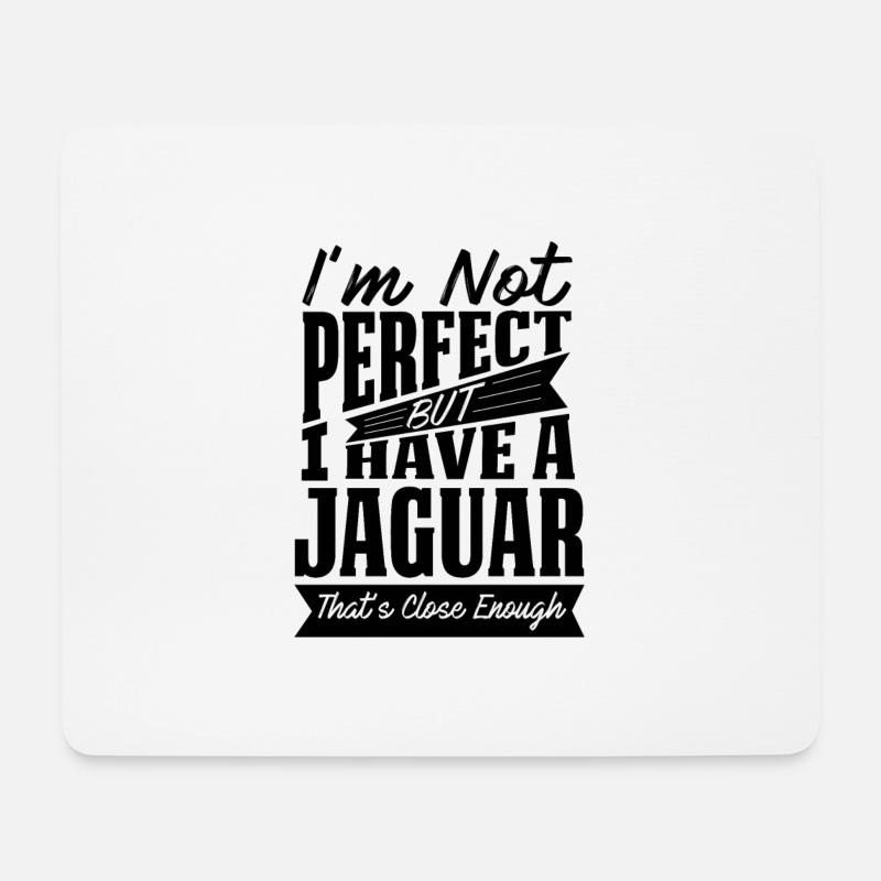 PERFEKT MIT JAGUAR B. - Mousepad (Querformat) - Weiß