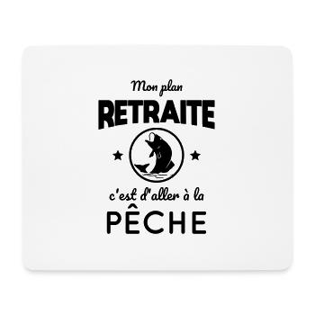 Pêche - Mon plan retraite aller à la pêche - Tapis de souris (format paysage) - blanc - Devant