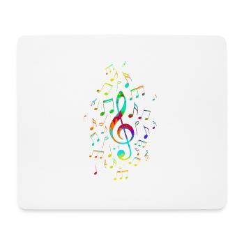Bunte Musik - Mousepad (Querformat) - Weiß - Vorne