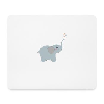 Éléphant mignon - Tapis de souris (format paysage) - blanc - Devant