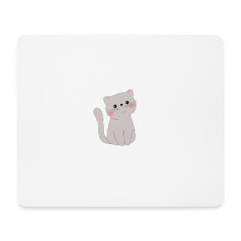 Cute cat - Mouse Pad (horizontal) - white - Front