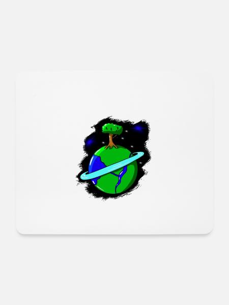 Planet Ökologie - Mousepad (Querformat) - Weiß