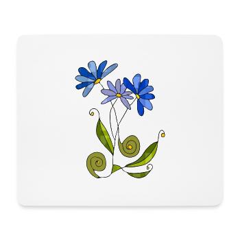 Flowers - Mouse Pad (horizontal) - white - Front