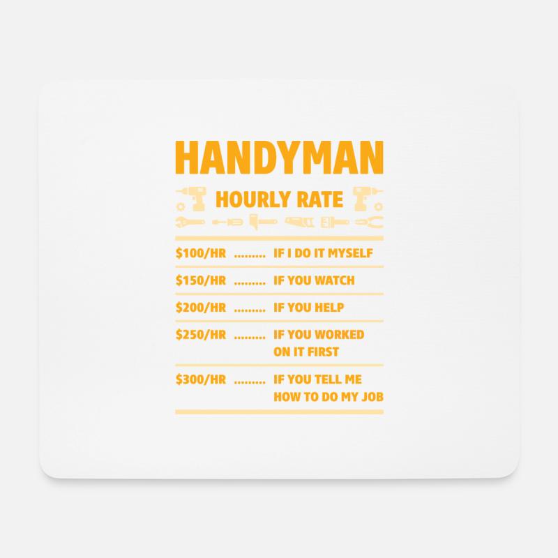 Handyman Hourly - Mousepad (Querformat) - Weiß
