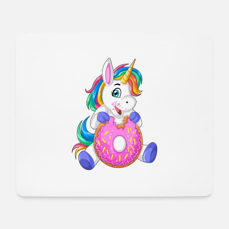 Einhorn Donuts - Mousepad (Querformat) - Weiß