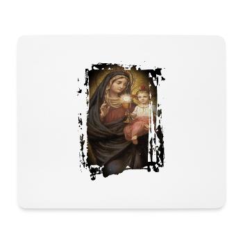 Holly Mary Maria Madonna Mariana Vierge Marie - Tapis de souris (format paysage) - blanc - Devant