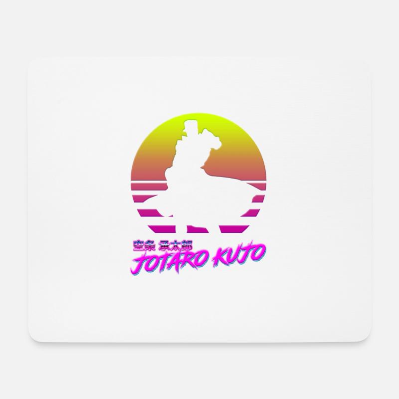 Jojo - Jotaro Outrun - Mousepad (Querformat) - Weiß