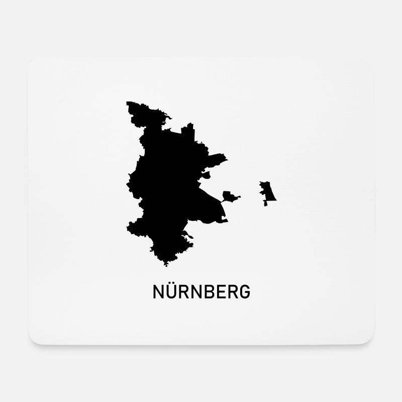 Nürnberg - Mousepad (Querformat) - Weiß