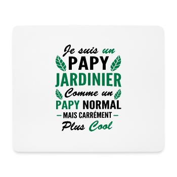 je suis un papy jardinier / humour papy jardinier - Tapis de souris (format paysage) - blanc - Devant