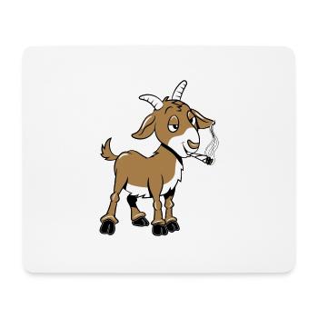 Goat kiffen joint - Mouse Pad (horizontal) - white - Front