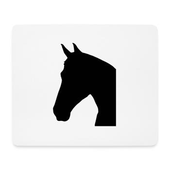 Pferdekopf SMILE - Mousepad (Querformat) - Weiß - Vorne