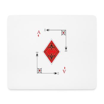 Ass Karo Poker Jeu de cartes - Tapis de souris (format paysage) - blanc - Devant